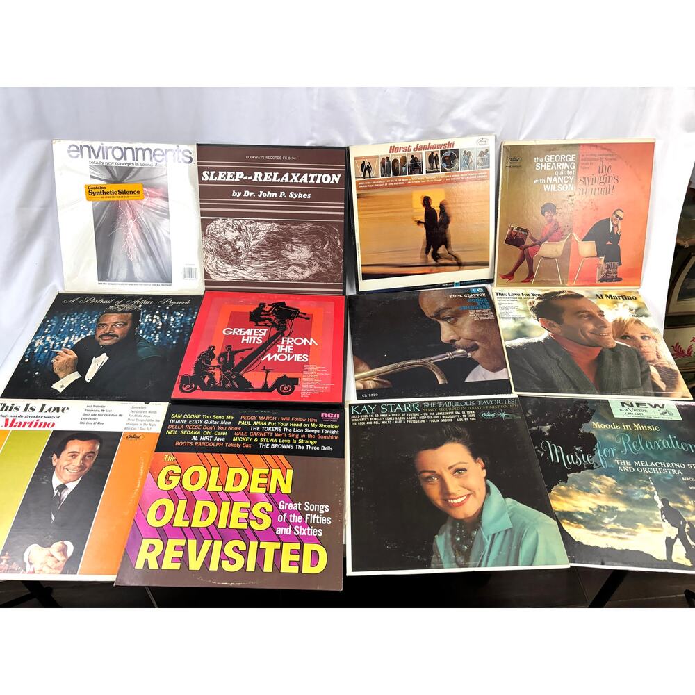 Vintage Vinyl Record Lot 12 LPs Estate‎ Find – Easy Listening, Jazz, Vocal & Pop